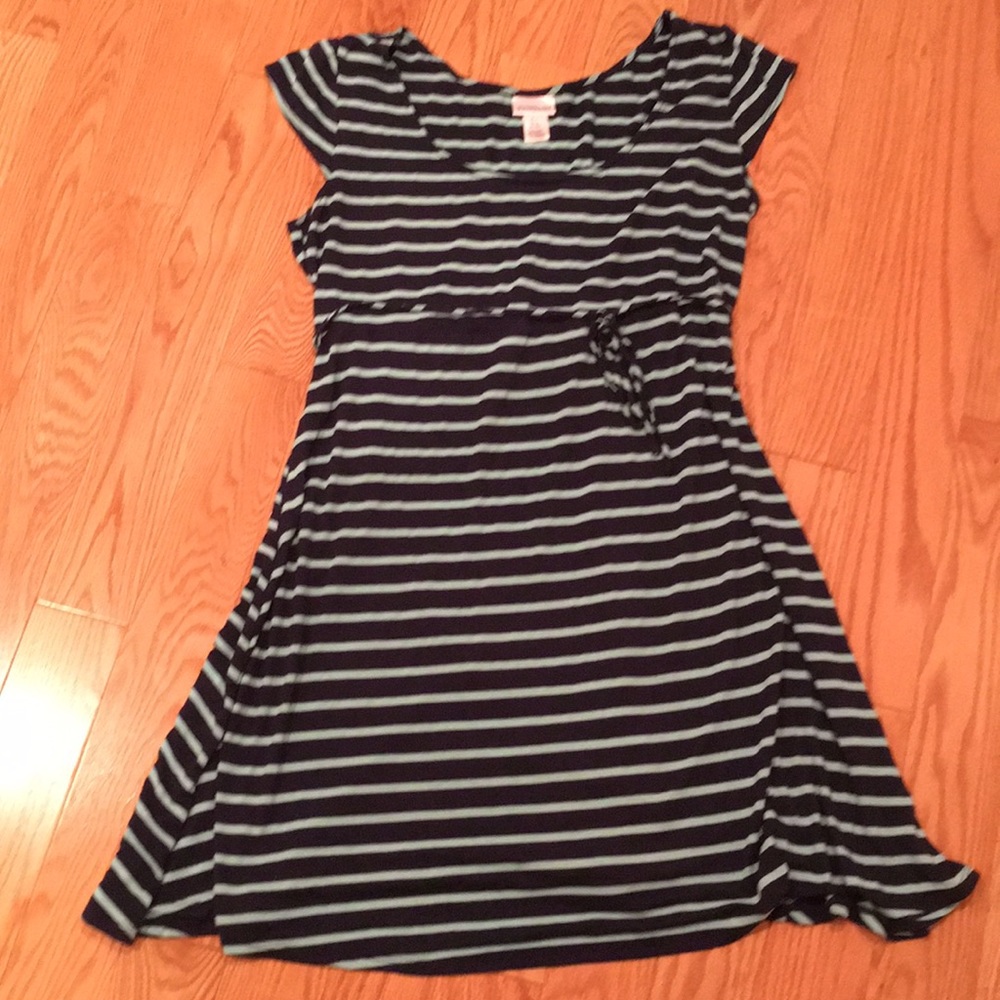 Cute striped maternity dress